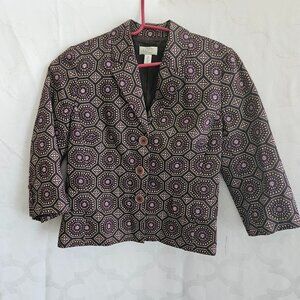 Anne Taylor Loft- Geometric Pattern Jacket